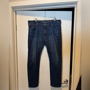 American Eagle Outfitters Men's Dark Blue Slim Jeans